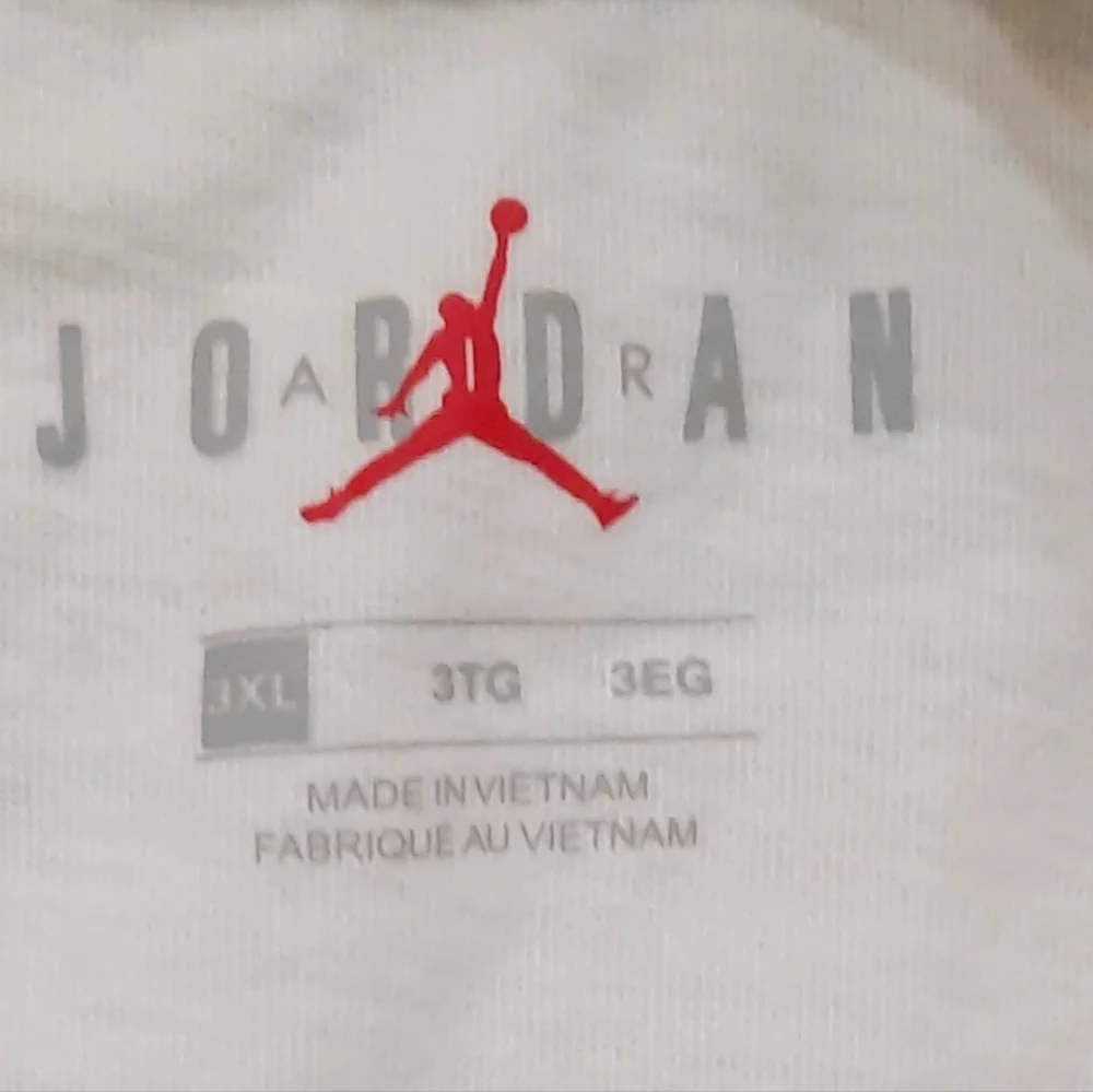 Jordan Jumpman Classics Men's T-Shirt White/Total Orange/Rush Blue Size 3XL
